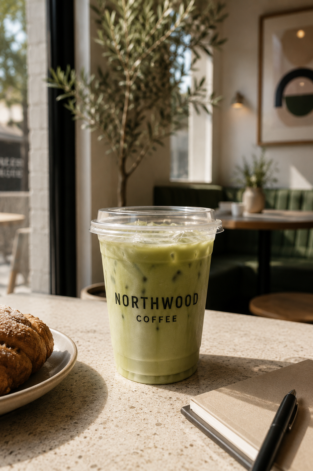 NORTHWOOD COFFEE branded 12 oz cold cup