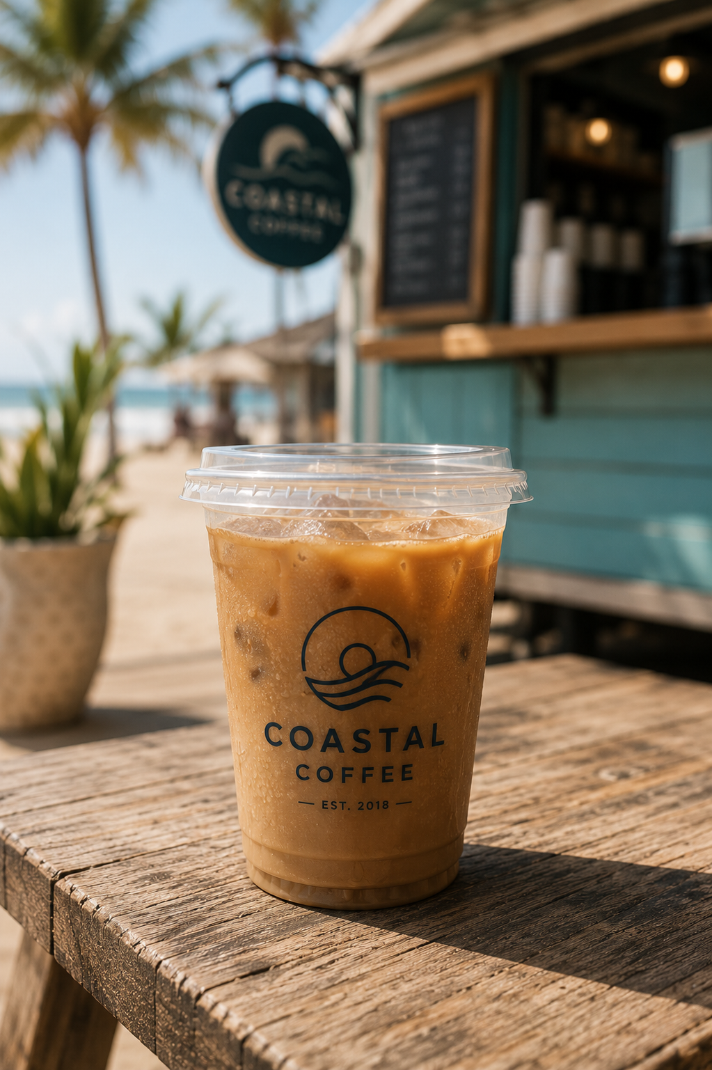 COASTAL COFFEE branded 12 oz cold cup